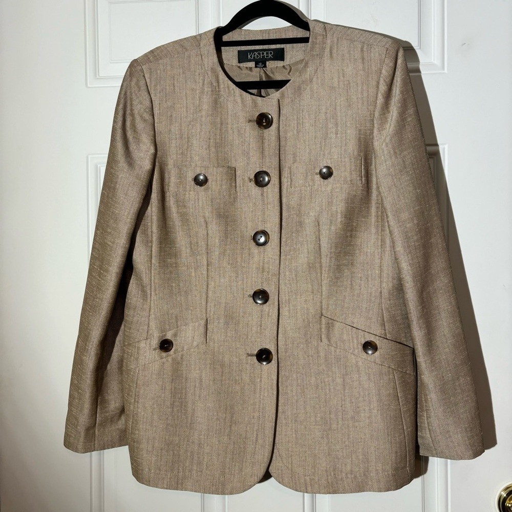 Kasper Tailored Buttoned  Jacket/Blazer, Size 10